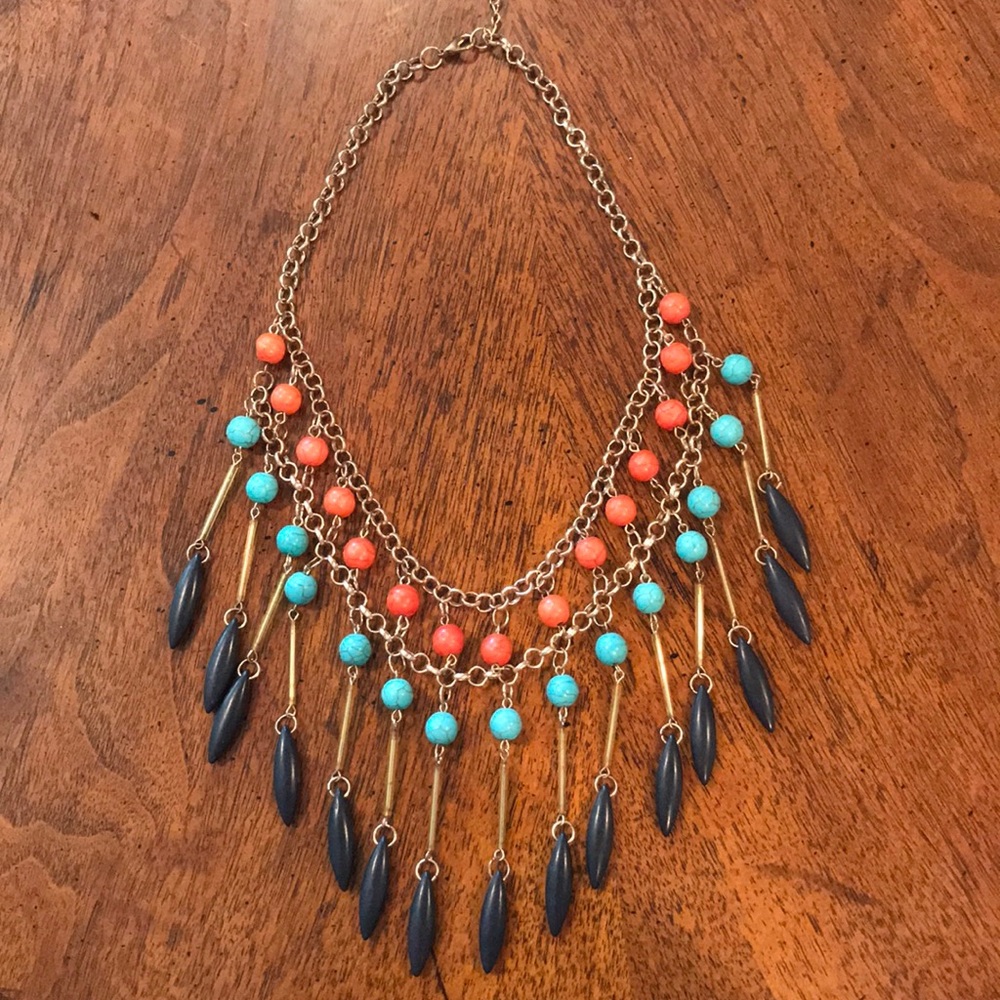 Colorful statement necklace